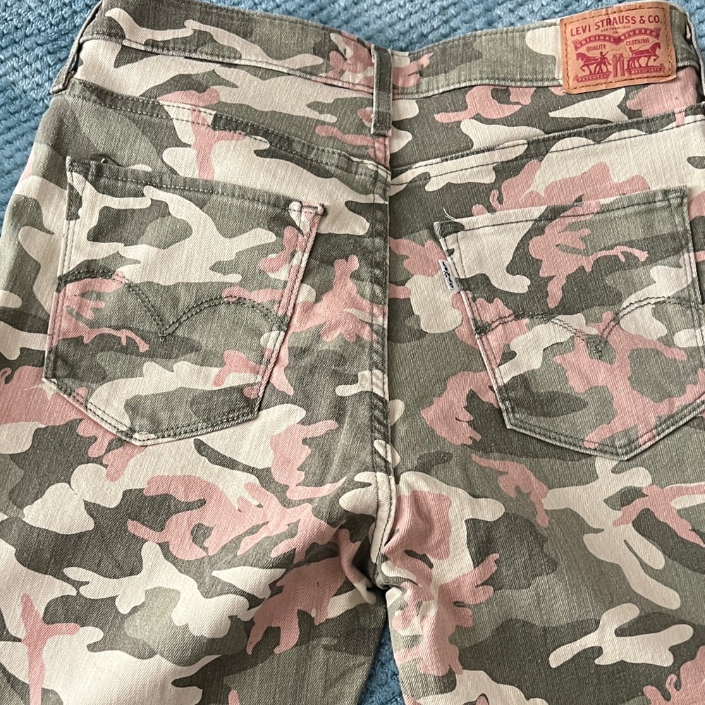 Levi's Pink and Green Camouflage Pants